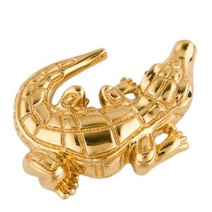 St John Golden Alligator / Crocodile Brooch - Vintage